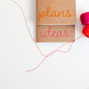 Set of Two Plans & Ideas Embroidered Notebooks - Make & Mend