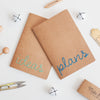 Set of Two Plans & Ideas Embroidered Notebooks - Make & Mend