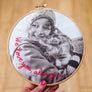 Personalised Message Photo Embroidery Hoop - Make & Mend