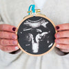 Baby Scan Photo Embroidery Hoop