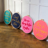 Words of Wisdom Embroidery Hoop Sign