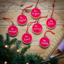 Inspirational Message Embroidery Hoop Christmas Tree Bauble - Make & Mend