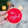 Inspirational Message Embroidery Hoop Christmas Tree Bauble - Make & Mend
