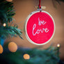 Inspirational Message Embroidery Hoop Christmas Tree Bauble - Make & Mend
