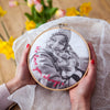 Personalised Message Photo Embroidery Hoop - Make & Mend