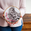 Personalised Message Photo Embroidery Hoop - Make & Mend