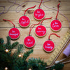 Inspirational Message Embroidery Hoop Christmas Tree Bauble - Make & Mend