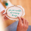 You Are Capable Of Amazing Things Mini Motivator Stitch Kit - Make & Mend
